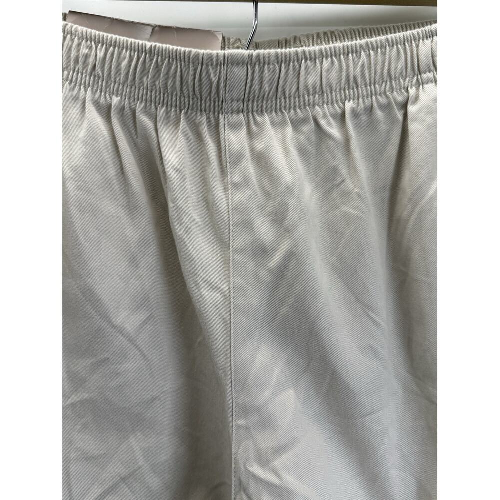 White Stag Women XL Beige Pull On Shorts Elastic Waist Casual Cotton NWOT Flawed - Picture 5 of 8